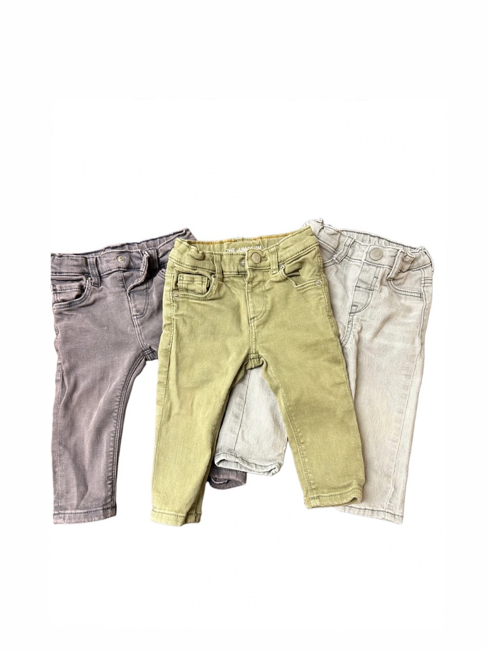 Baby Stretch Corduroy Pull-On Pants - Olive, Taupe, Light Gray 6-9mo Zara H&M